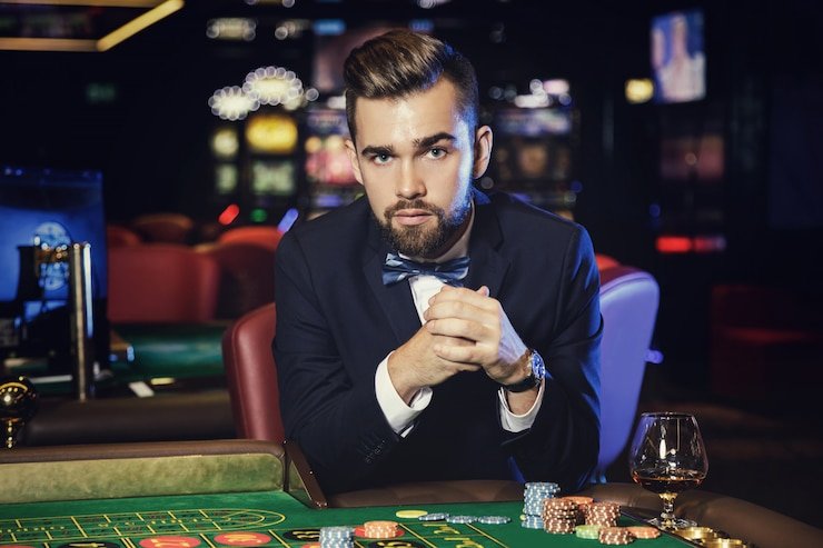 Tampilan beranda dewacasino bernuansa futuristik